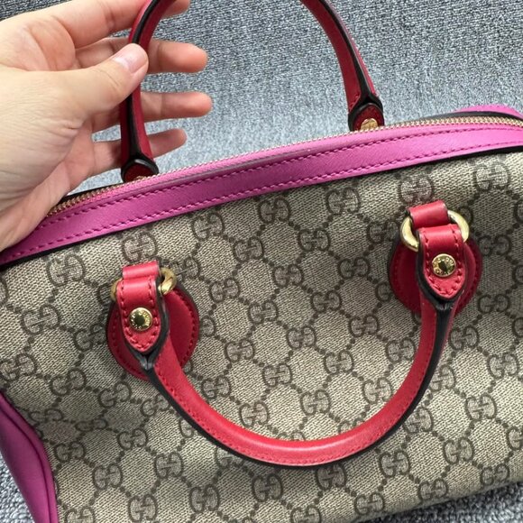 GUCCI Boston Canvas Satchel 585-032225 - Picture 8 of 15